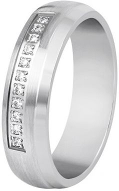 Beneto Dámsky prsteň z ocele s kryštálmi SPD03 49 mm