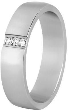 Beneto Dámsky prsteň z ocele s kryštálmi SPD01 49 mm