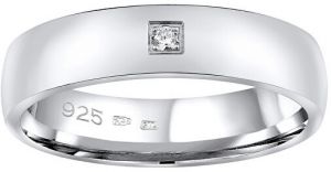 Silvego Snubný strieborný prsteň Poesia pre ženy QRG4104W 47 mm