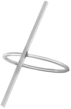 Troli Dizajnový oceľový prsteň s ozdobou 50 mm