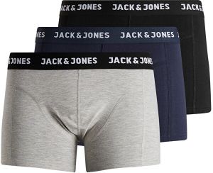 Jack&Jones 3 PACK - pánske boxerky JACANTHONY 12160750 Black - Blue nights - LGM M
