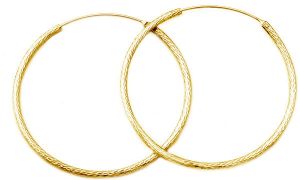 Beneto Luxusné pozlátené náušnice kruhy zo striebra AGUC1240 / N-GOLD 4,5 cm