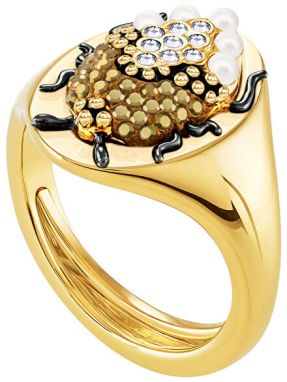 Swarovski Luxusné pozlátený prsteň Magnetic 54167 50 - 55 mm