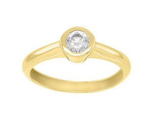 Brilio Pôvabný prsteň zo žltého zlata so zirkónom SR042YAU 48 mm