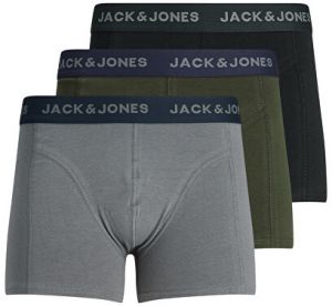 Jack&Jones 3 PACK - pánske boxerky JACBOBBIE 12190647 Sedona Sage L
