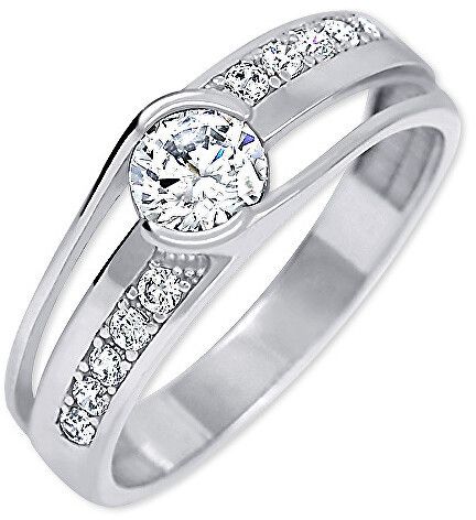 Brilio Silver Moderné strieborný prsteň 426 001 00503 04 55 mm