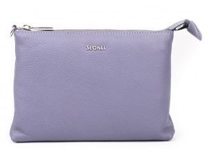 SEGALI Dámska kožená crossbody kabelka A6B Lavender