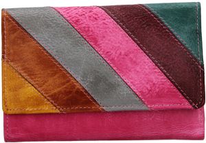 Lagen Dámska kožená peňaženka 864-77/D - Pink/multi