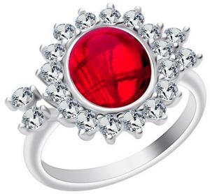 Preciosa Strieborný prsteň Camellia 6108 63