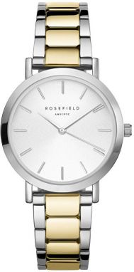 Rosefield The Tribeca White Sunray Steel Silver Gold Duo TWSSG-T63