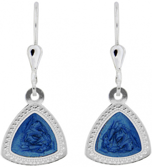Praqia Jewellery Elegantné strieborné náušnice s modrým stredom NA5107_RH