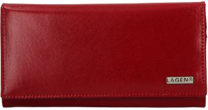 Lagen Dámska kožená peňaženka 50452 Red-bck