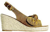 Zlatohnedé sandále na klinovom podpätku Vero Moda
