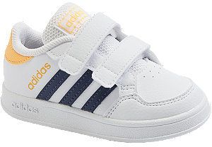 Biele detské tenisky na suchý zips Adidas Breaknet I