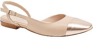 Béžovo-ružové kožené slingback lodičky 5th Avenue