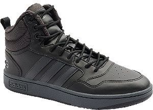 Čierne členkové tenisky Adidas Hoops 3.0 Mid Wtr