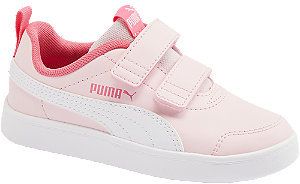 Ružové tenisky na suchý zips Puma Courtflex V2 V Ps