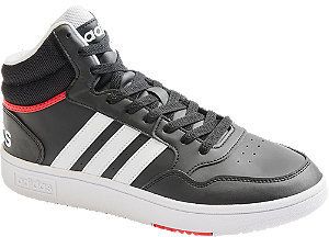 Čierne členkové tenisky Adidas Hoops 3.0 Mid