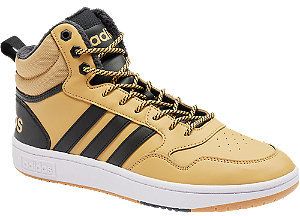 Žlté členkové tenisky Adidas Hoops 3.0 Mid