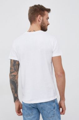 Bavlnené tričko Pepe Jeans Eggo N biela farba, jednofarebné galéria