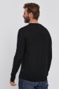 Vlnený sveter Armani Exchange pánsky, čierna farba, ľahký galéria