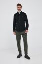 Manšestrová košeľa Polo Ralph Lauren pánska, čierna farba, regular, s golierom button-down galéria