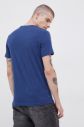 Bavlnené tričko Superdry tmavomodrá farba, jednofarebné galéria
