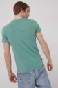 Bavlnené tričko Superdry zelená farba, melanžové galéria