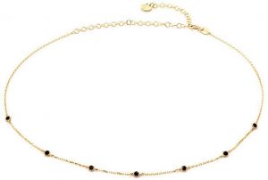 Strieborný pozlátený náhrdelník Ania Kruk Oval zlatá farba galéria