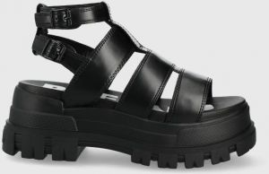 Sandále Buffalo dámske, čierna farba, na platforme