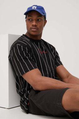 Bavlnené tričko Karl Kani čierna farba, s nášivkou galéria