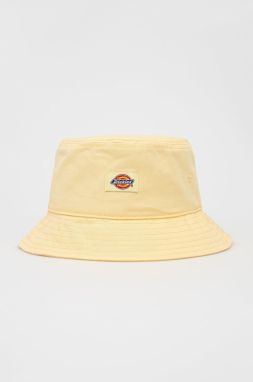 Bavlnený klobúk Dickies žltá farba, bavlnený