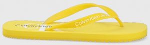 Žabky Calvin Klein Jeans pánske, žltá farba