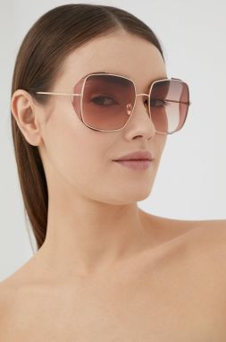 Slnečné okuliare Tom Ford dámske, zlatá farba galéria
