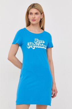 Bavlnené šaty Love Moschino mini, rovný strih