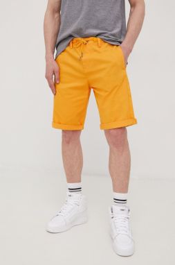 Bavlnené šortky Tom Tailor pánske, oranžová farba,