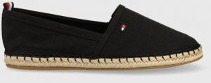 Espadrilky Tommy Hilfiger čierna farba,