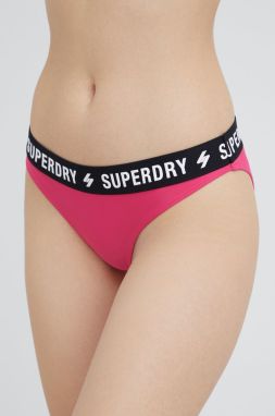 Plavkové nohavičky Superdry fialová farba,