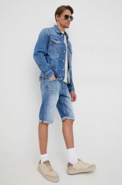 Rifľové krátke nohavice Pepe Jeans Cash Short pánske,