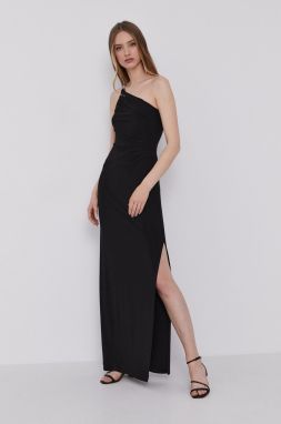 Šaty Lauren Ralph Lauren čierna farba, maxi, rovné