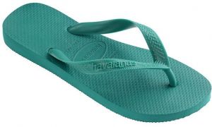 Žabky Havaianas Top dámske, zelená farba, na plochom podpätku