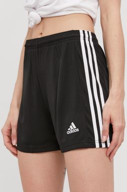 Šortky adidas Performance GN5780 dámske, čierna farba, jednofarebné, stredne vysoký pás