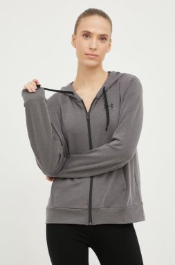 Mikina Under Armour 1369853 dámska, šedá farba, s potlačou