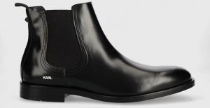 Kožené topánky chelsea Karl Lagerfeld URANO IV pánske, čierna farba galéria