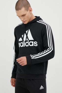 Mikina adidas pánska, čierna farba, s potlačou