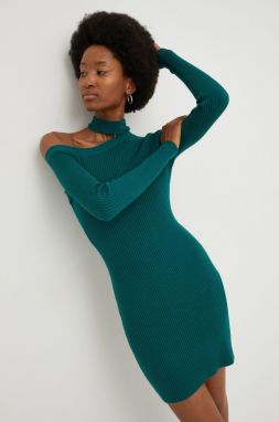 Šaty Answear Lab zelená farba, mini, priliehavá galéria