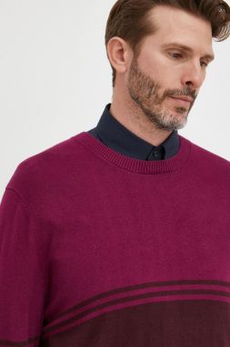 Bavlnený sveter GAP pánsky, fialová farba, tenký,