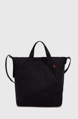 Bavlnená taška Polo Ralph Lauren čierna farba