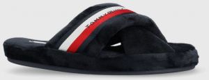 Papuče Tommy Hilfiger Comfy Home Slippers With Straps , tmavomodrá farba