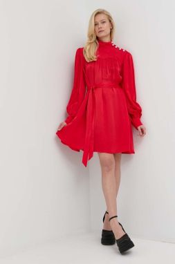Šaty Custommade Kaya červená farba, mini, áčkový strih
